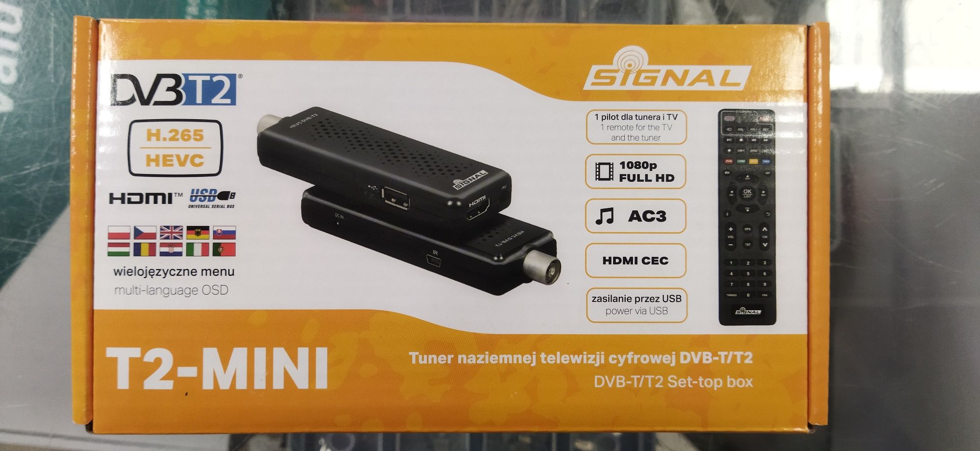 Tuner dekoder Signal T2 mini DVB-T2 hevc h265 NOWE