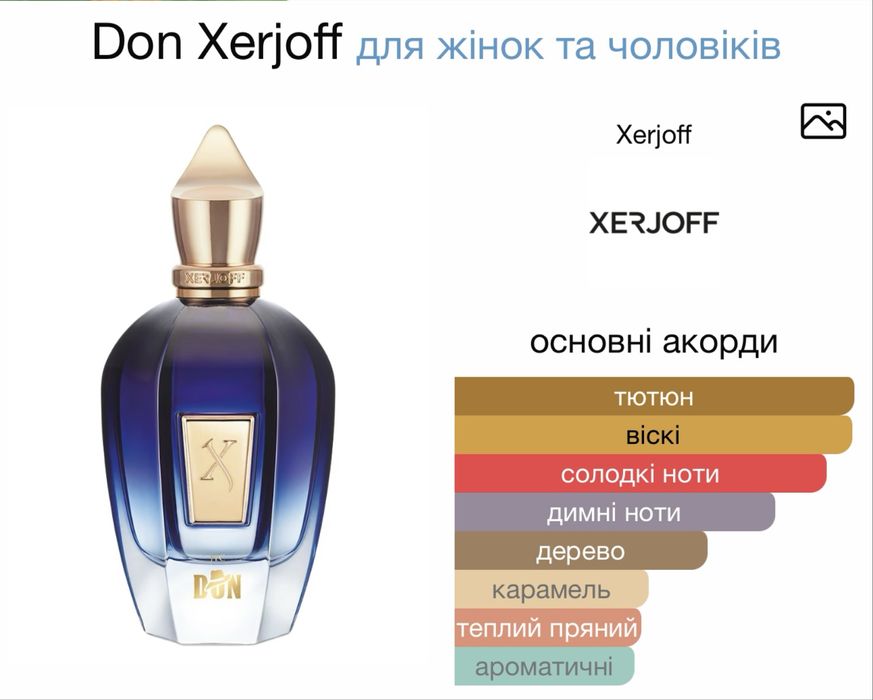 Xerjoff Don. Нішева парфумерія.