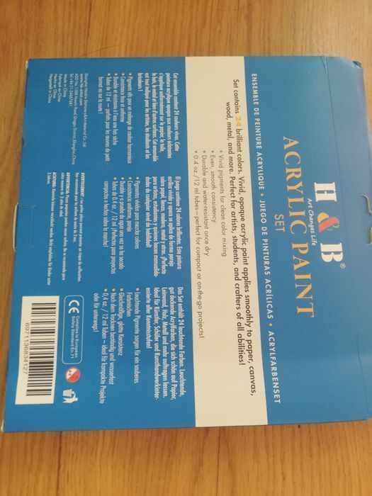Farby akrylowe 24szt po 12ml acrylic paint Nowe