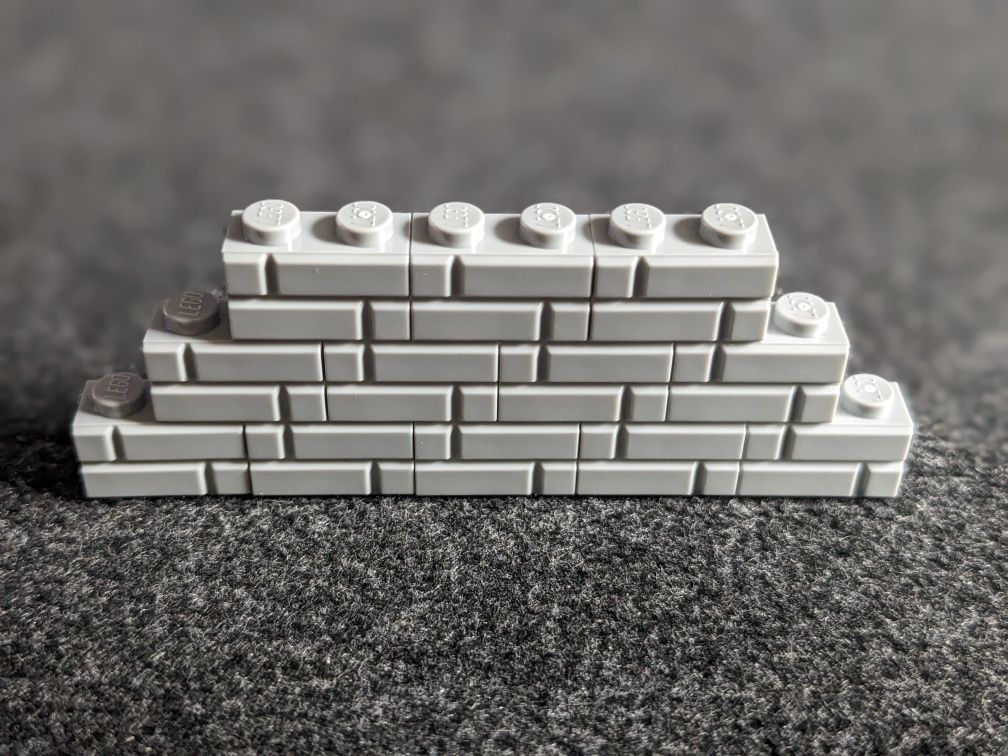 LEGO Cegła Brick Modified 1x2 with Masonry Profile Light Bluish Gray
