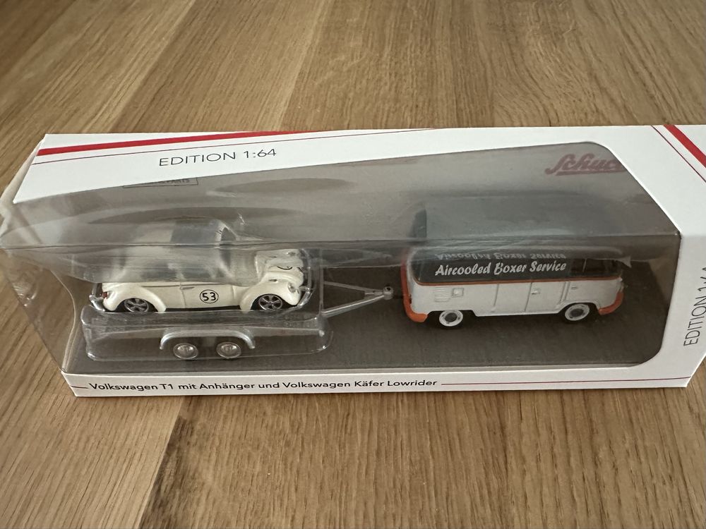 Schuco Volkswagen T1 z przyczepą