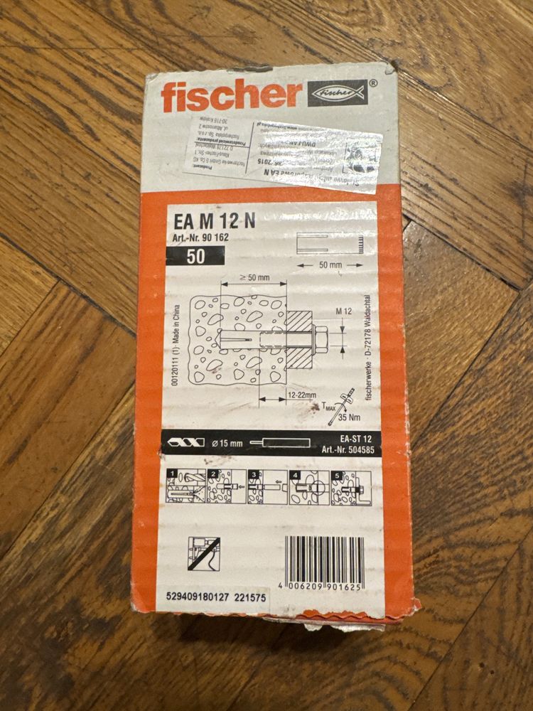 Kotwa wbijana stalowa Fischer EA M12 N 35szt