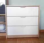 IKEA ASKVOLL Komoda 3 szuflady, biały, 70x41x68 cm