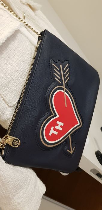 Tommy Hilfiger granatowa torebka na łańcuszku/listonoszka