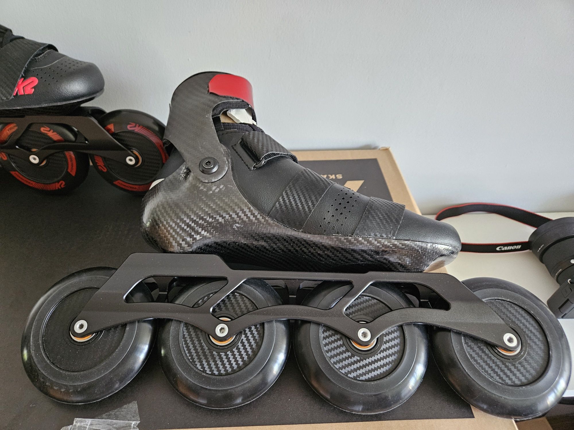 Rolki K2 Redline 110 Carbon - Czarno/Czerwone r.44