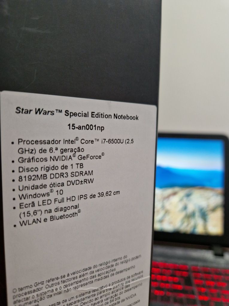 Portátil Hp edição especial Star Wars