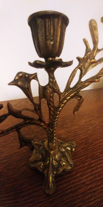 Świecznik mosiężny