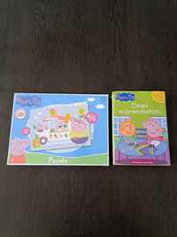 puzzle peppa + karty edukacyjne