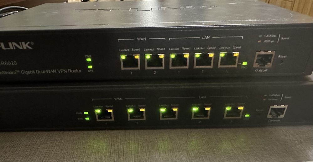 Гігабітний маршрутизатор VPN з 2 WAN  TL-ER6020(1.0) и TL-ER6120(1.6)