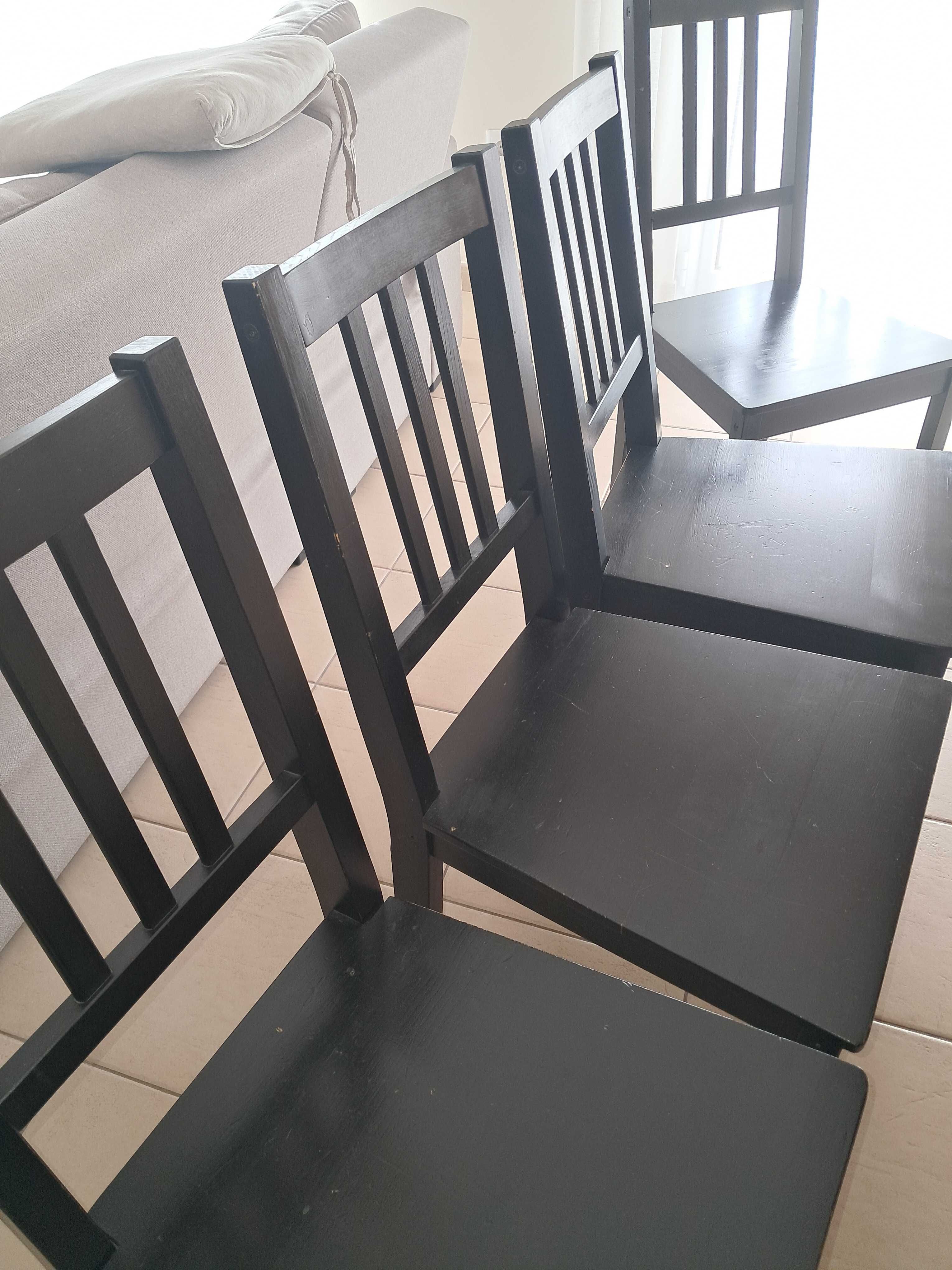 Conjunto mesa extensível + 4 cadeiras Ikea