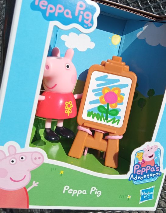 NOWA Świnka Peppa Pig obraz sztaluga figurka Słodki Zestaw Oryginale