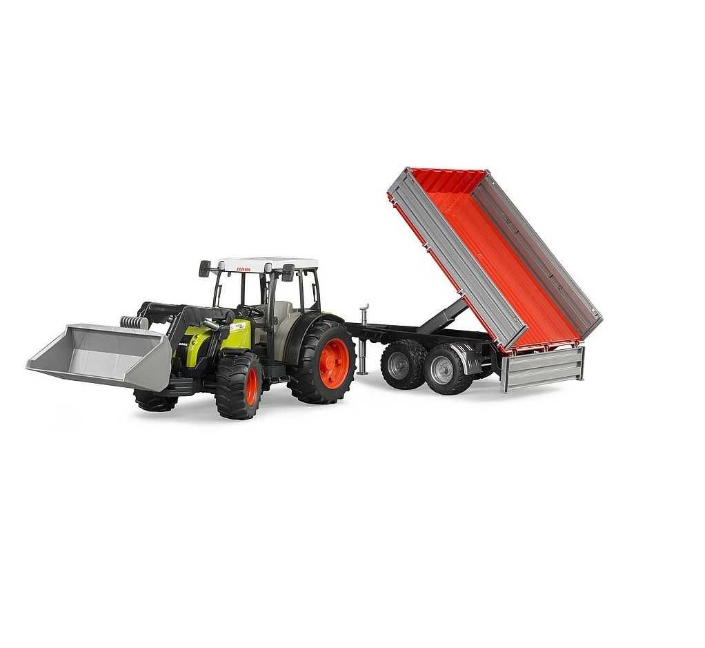 PREZENT Bruder 02112 traktor Claas Nectis + przyczepa + ładowacz