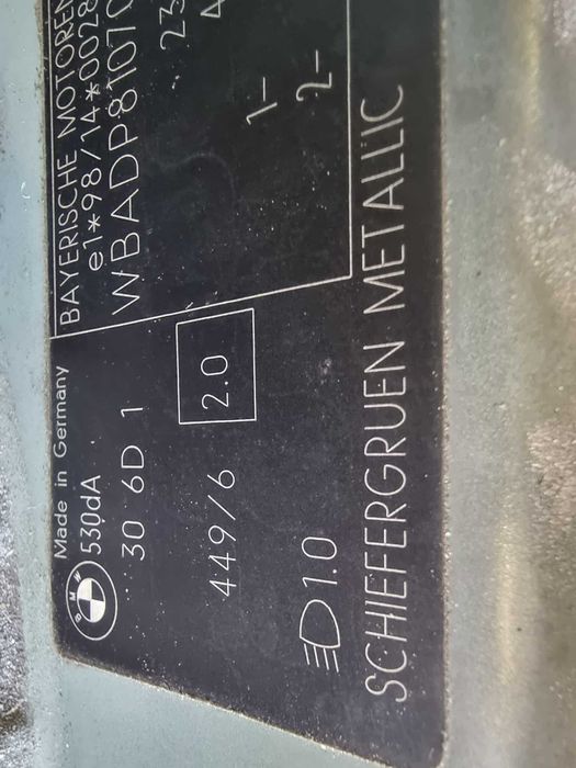 BMW e39 błotnik prawy przód schiefergruen org lakier zdrowy