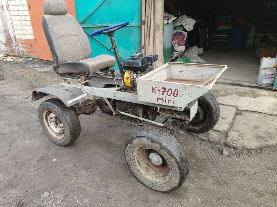 Минитрактор 7.5hp на полном ходу