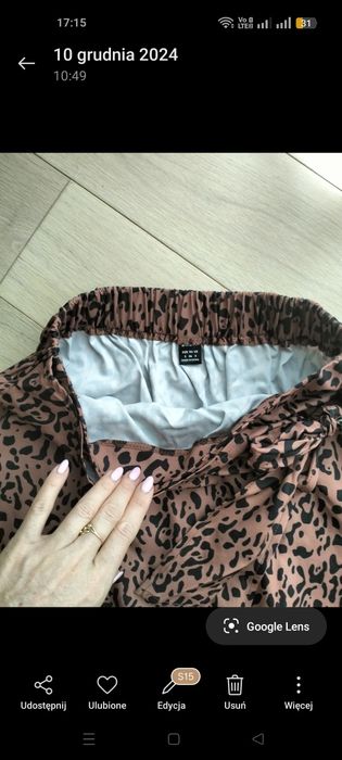 Nowa Brązowa spódniczka w panterkę