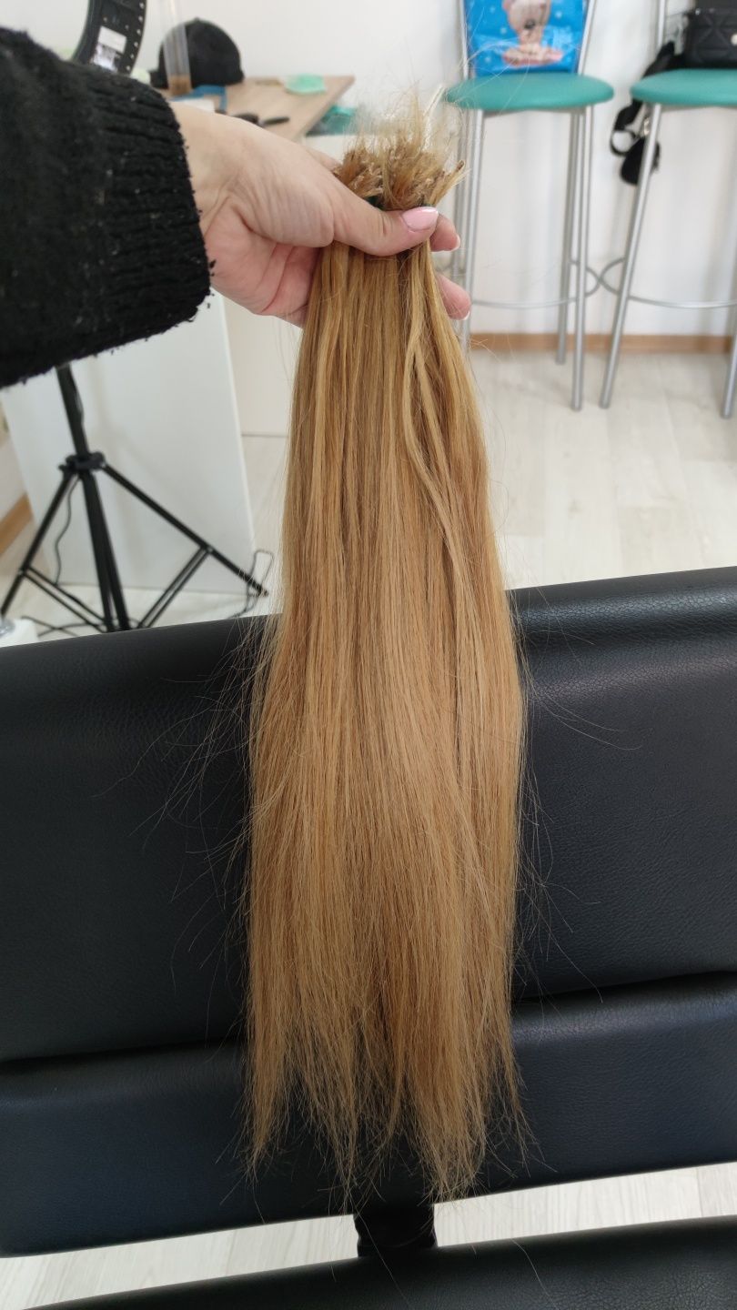 Натуральные волосы для наращивания бу пшеничный блонд