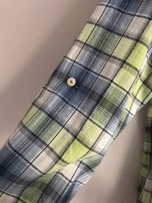 Męska koszula w kratę niebieska zielona Mish Mash ZARA