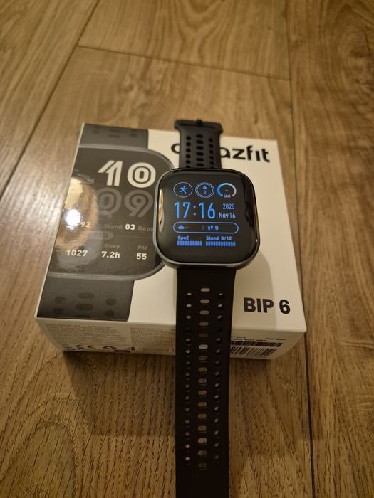 Amazfit BIP 6 czarny gwarancja super stan
