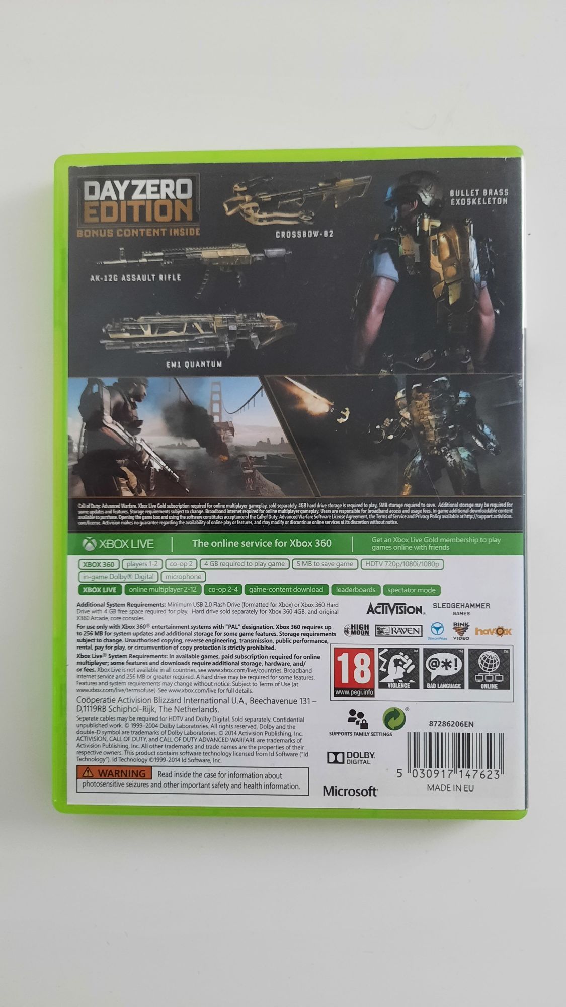 Call of Duty Advanced Warfare gra xbox 360
