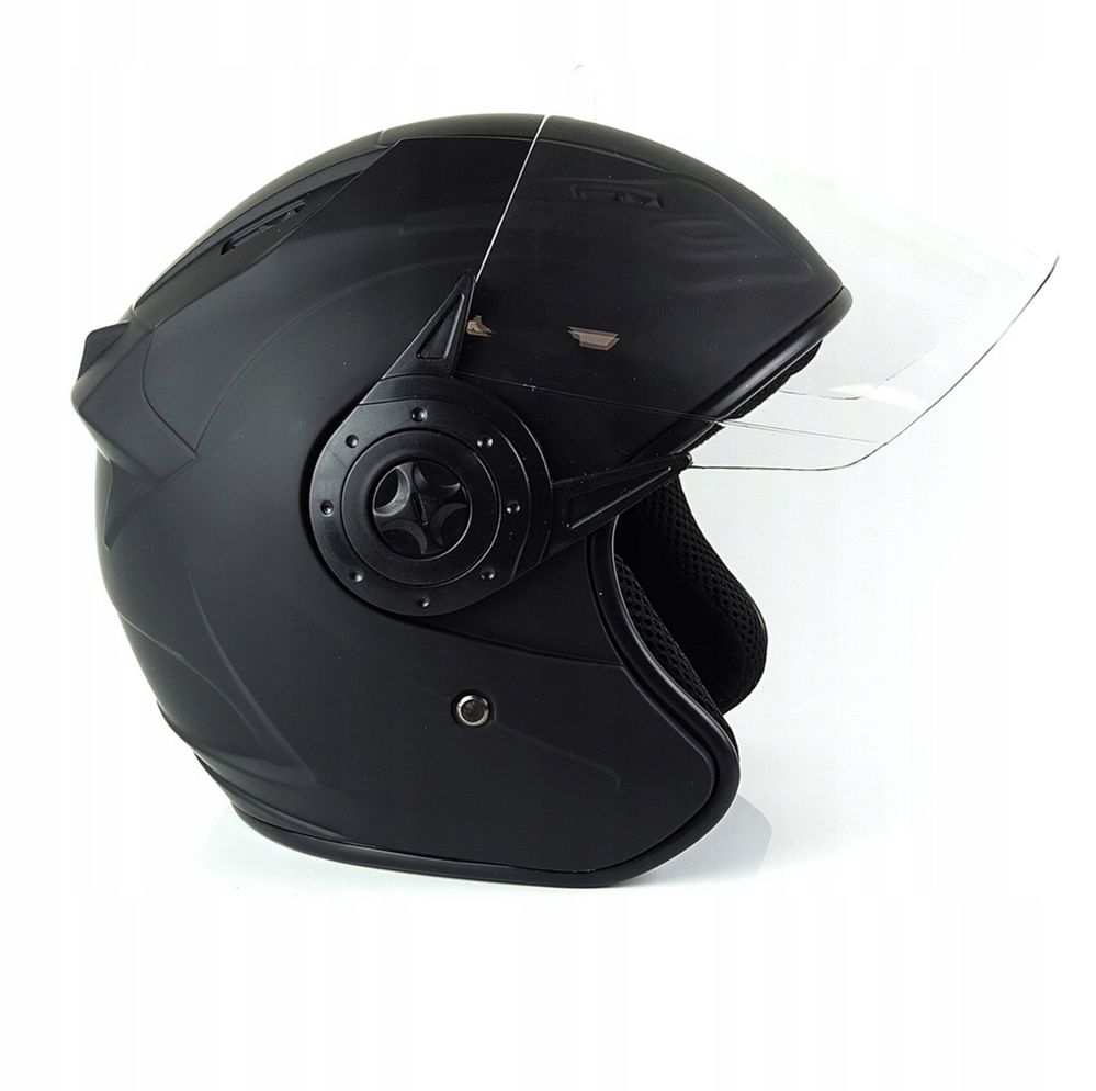 Nowy KASK 2024 Otwarty Czarny MAT motor skuter Chopper Cruiser S-XXL