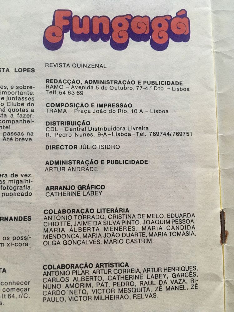 3 Revistas Fungagá (anos 80), dirigidas por Júlio Isidro