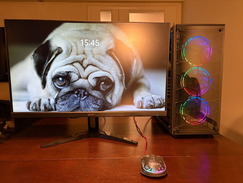 Komputer Gamingowy i7-8700K GTX1080 16GB SSD480 Win11 Office + Monitor