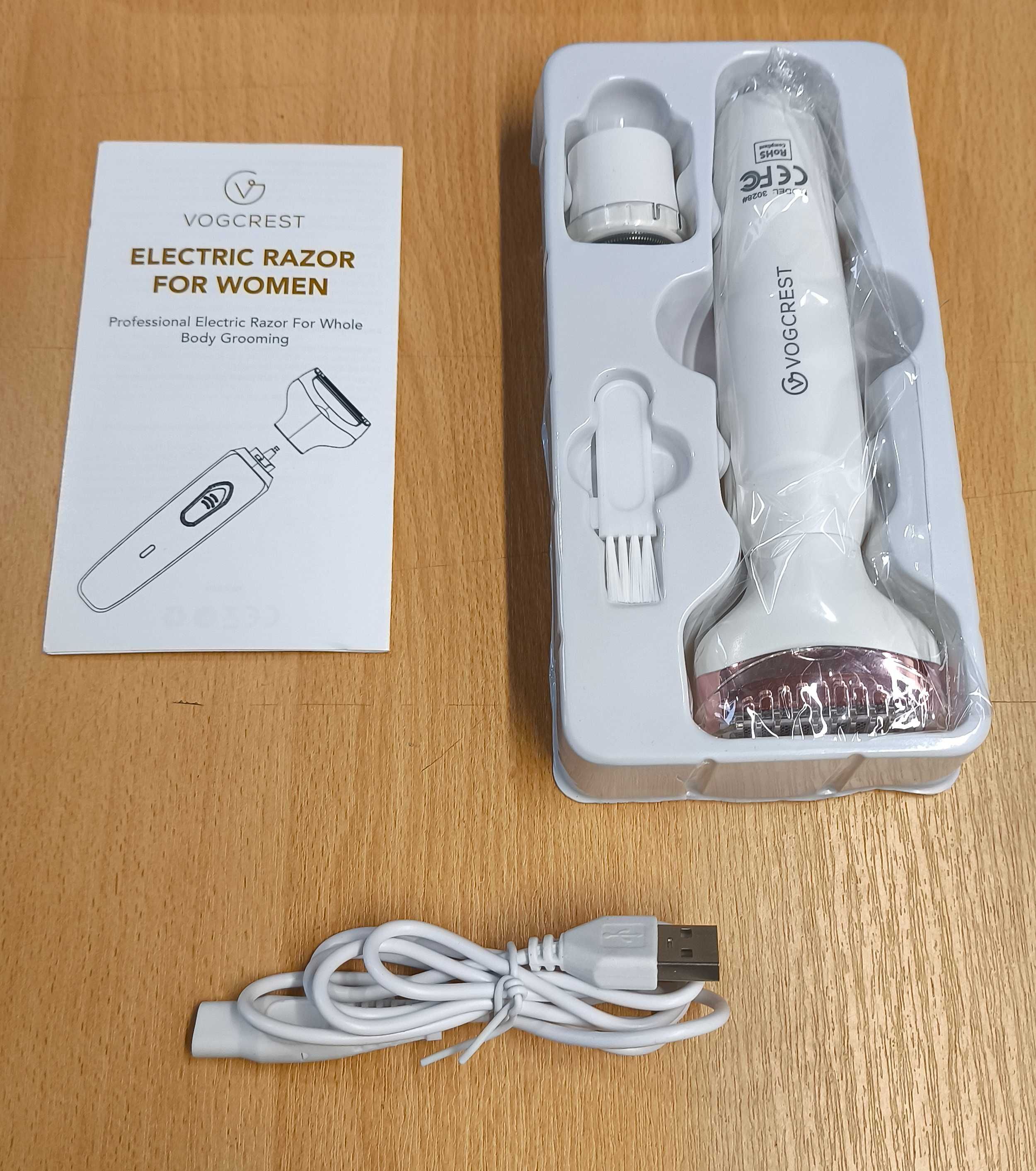Golarka trymer 2w1 VOGCREST dla kobiet akumulator ładowany usb [2439]