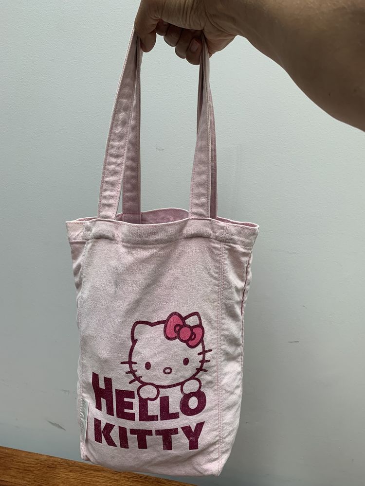 Saco em sarja  / tote bag Hello Kitty