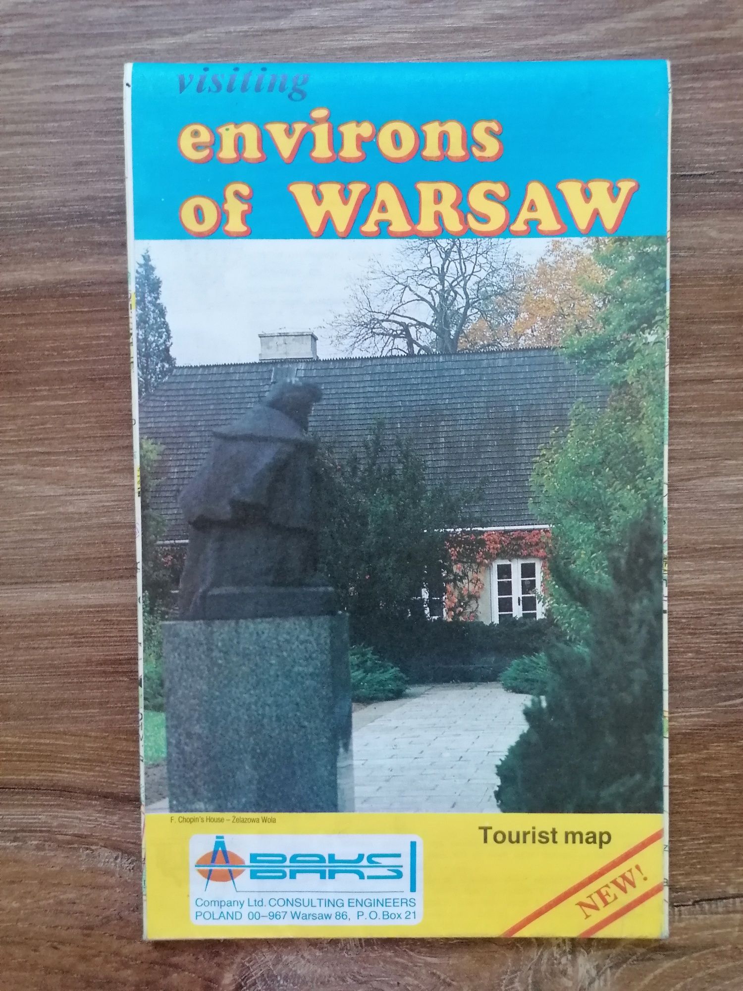 Okolice Warszawy - mapa turystyczna - stara mapa