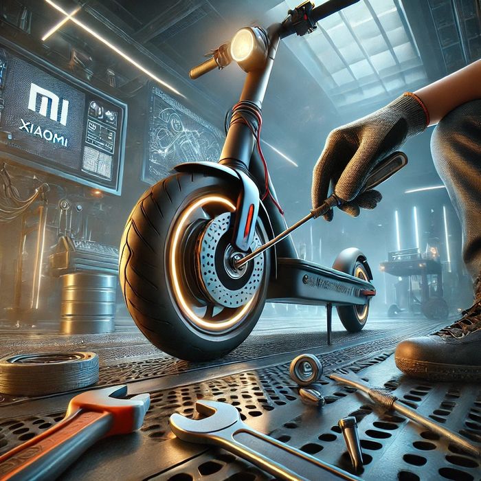Wymiana opony, dętki w hulajnodze Xiaomi, Motyw, Frugal itp