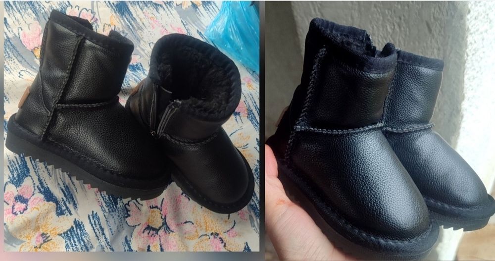 НОВІ шкіряні теплі угги 22р