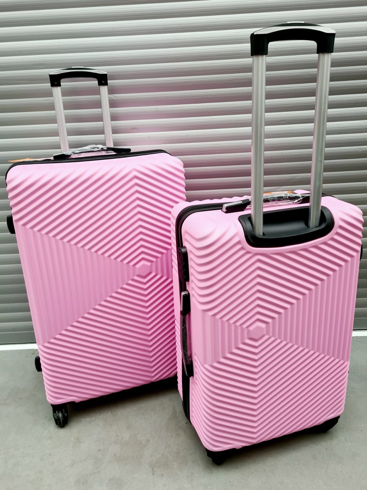 Komplet walizek Cocodivo Large I ExtraLarge plastikowe różowe nowe
