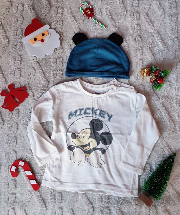 Bluzka myszki Mickey i czapka z uszami