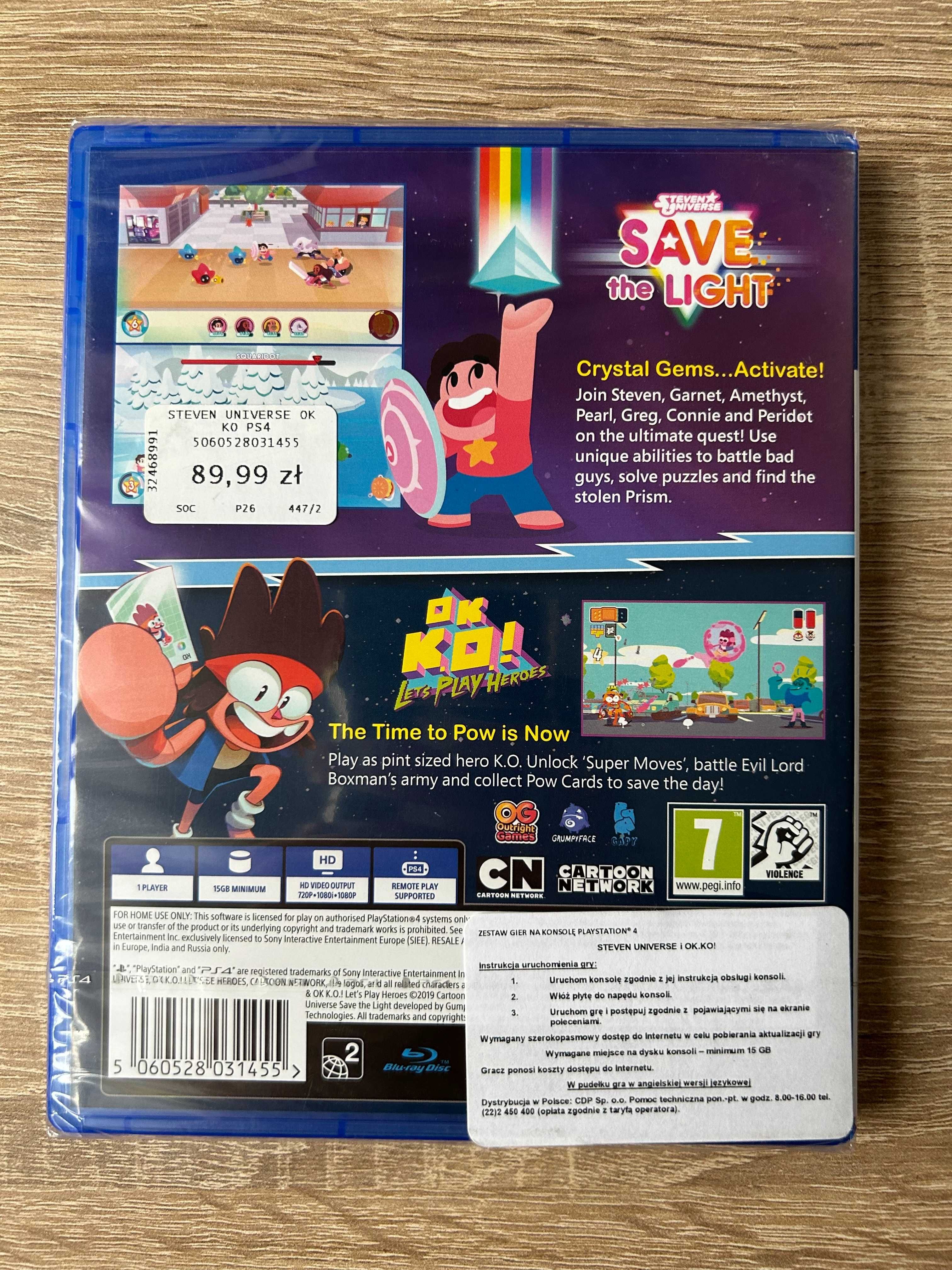 Steven Universe: Save The Light & Ok K.o.! Let’s Play Heroes -PS4-NOWA