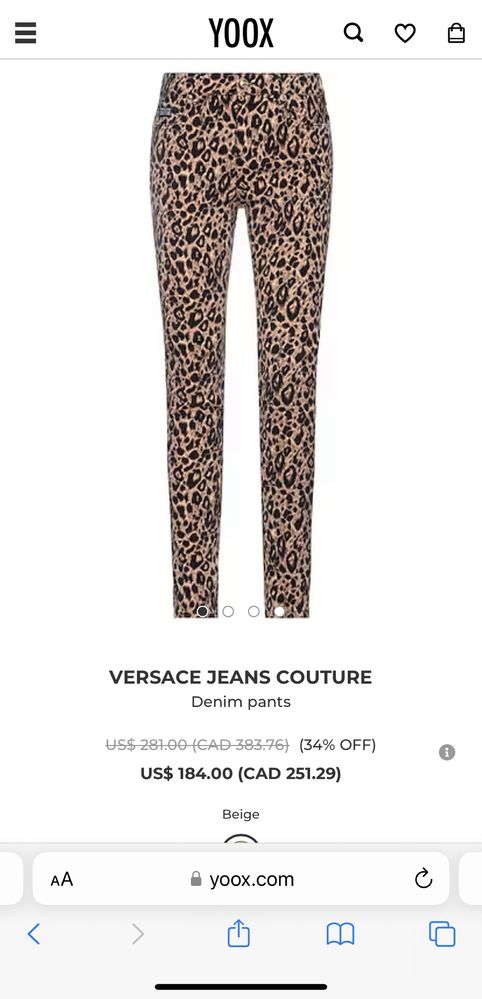 Versace leopard оригінал джинси 32/44/Лка