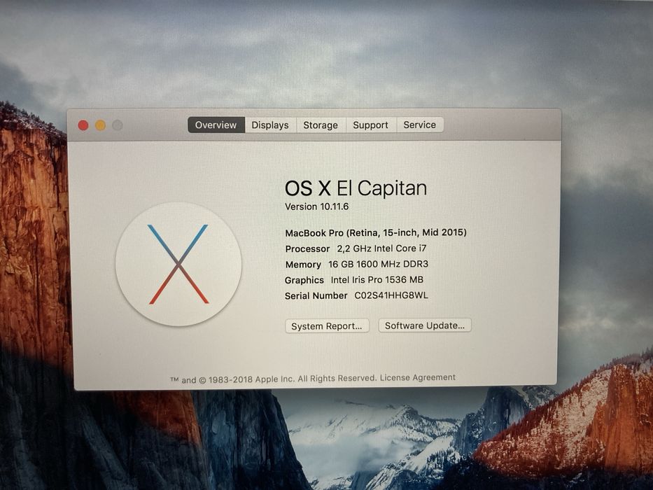 MacBook Pro (Retina, 15-inch, Mid 2015)
