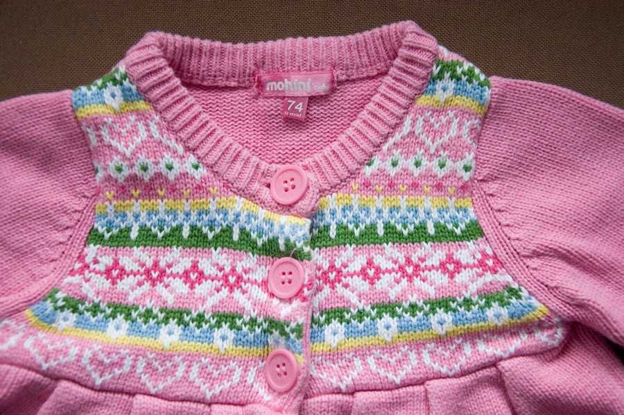 Bluza Sweter niemowlęcy kardigan R 74 6-9 m STAN BDB