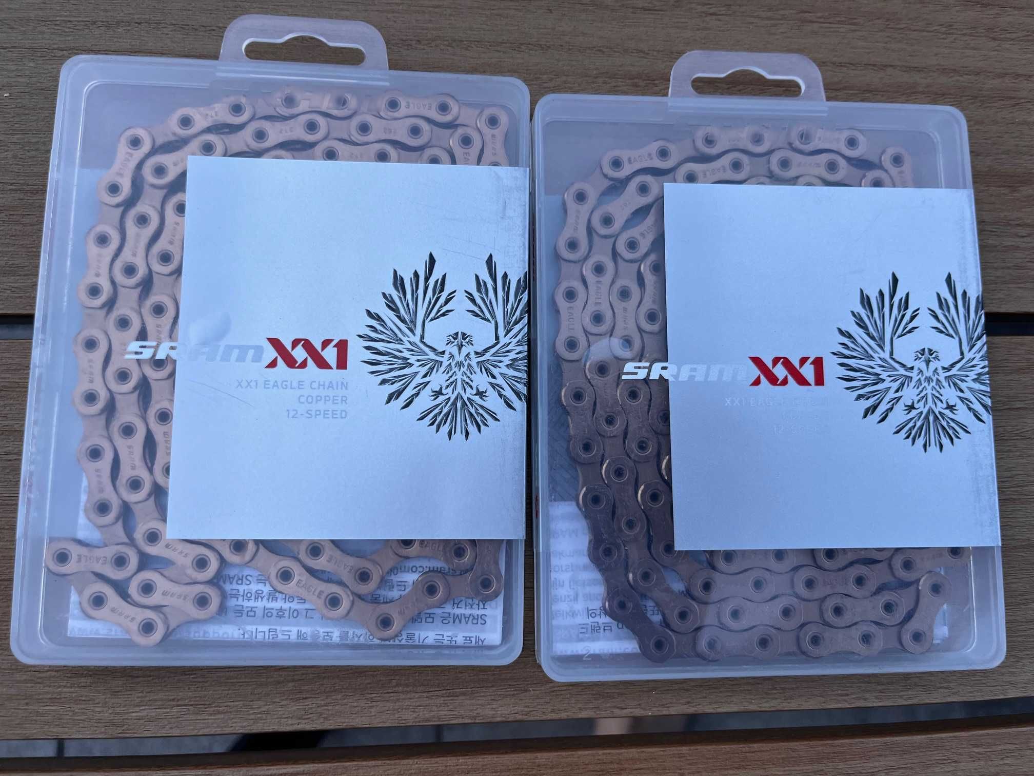 Łańcuch 12s Eagle rzędowy SRAM xx1 Copper Box 126 rudy elektryk ebike