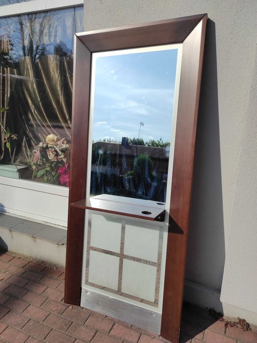 Lustro duże w drewnianej ramie 200 x 90 cm