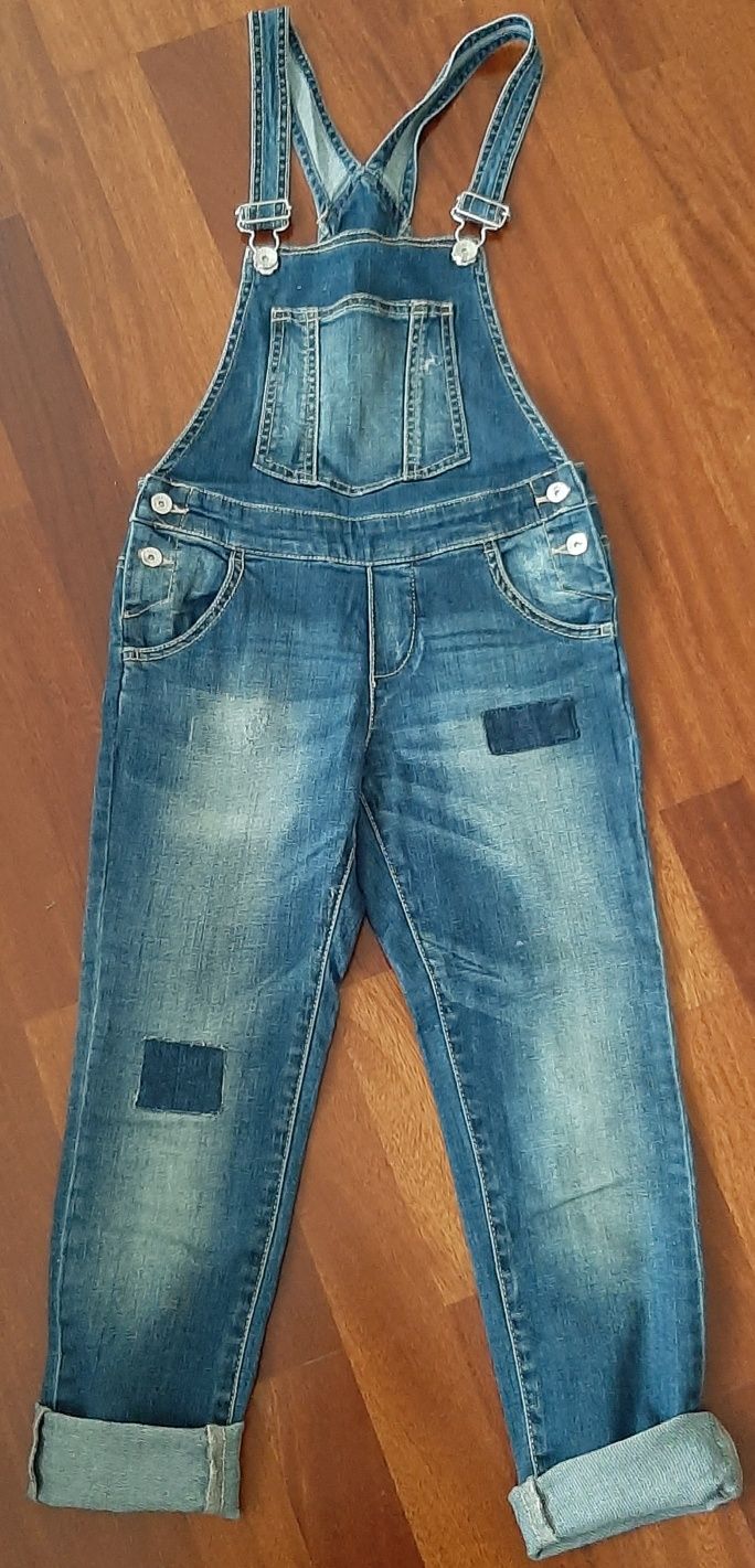 Ogrodniczki Benetton rozm.7-8 lat(134cm)