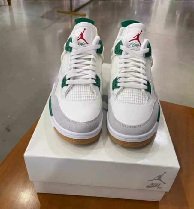 nowy Jordan 4 Retro SB Pine Green Moda rozmiar.37.5