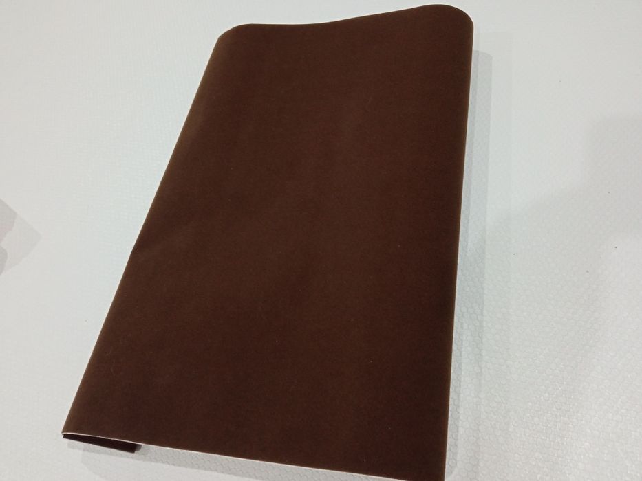 Papel de veludo (autocolante/autoadesivo) - castanho e bordeaux