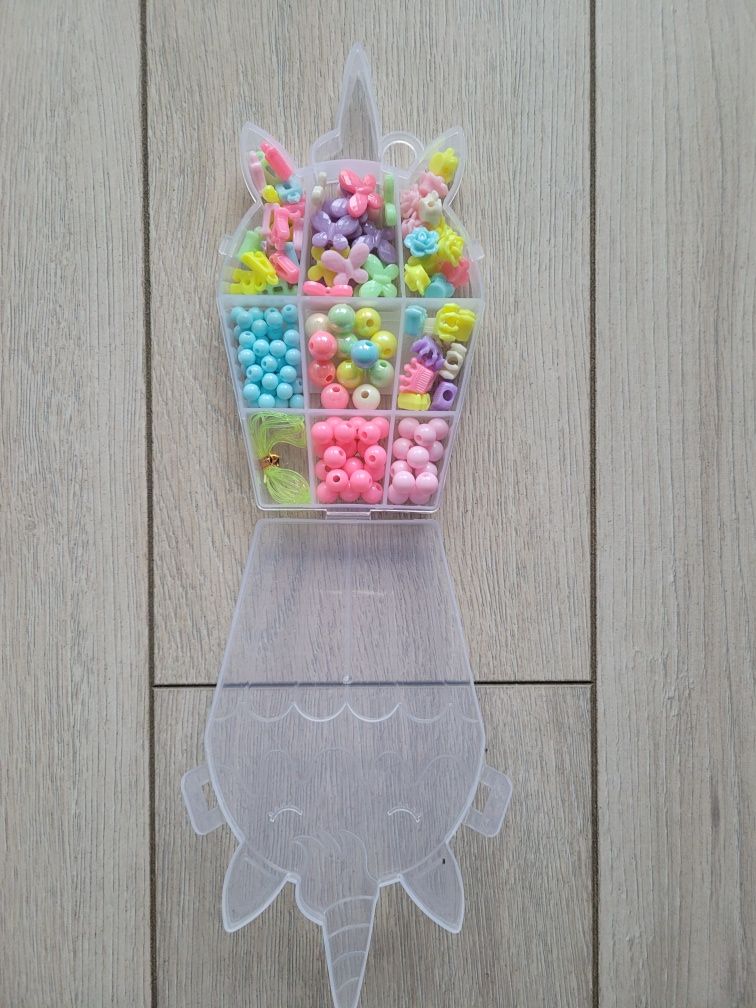 Zestaw koralików do bransoletek DIY jednorożec unicorn