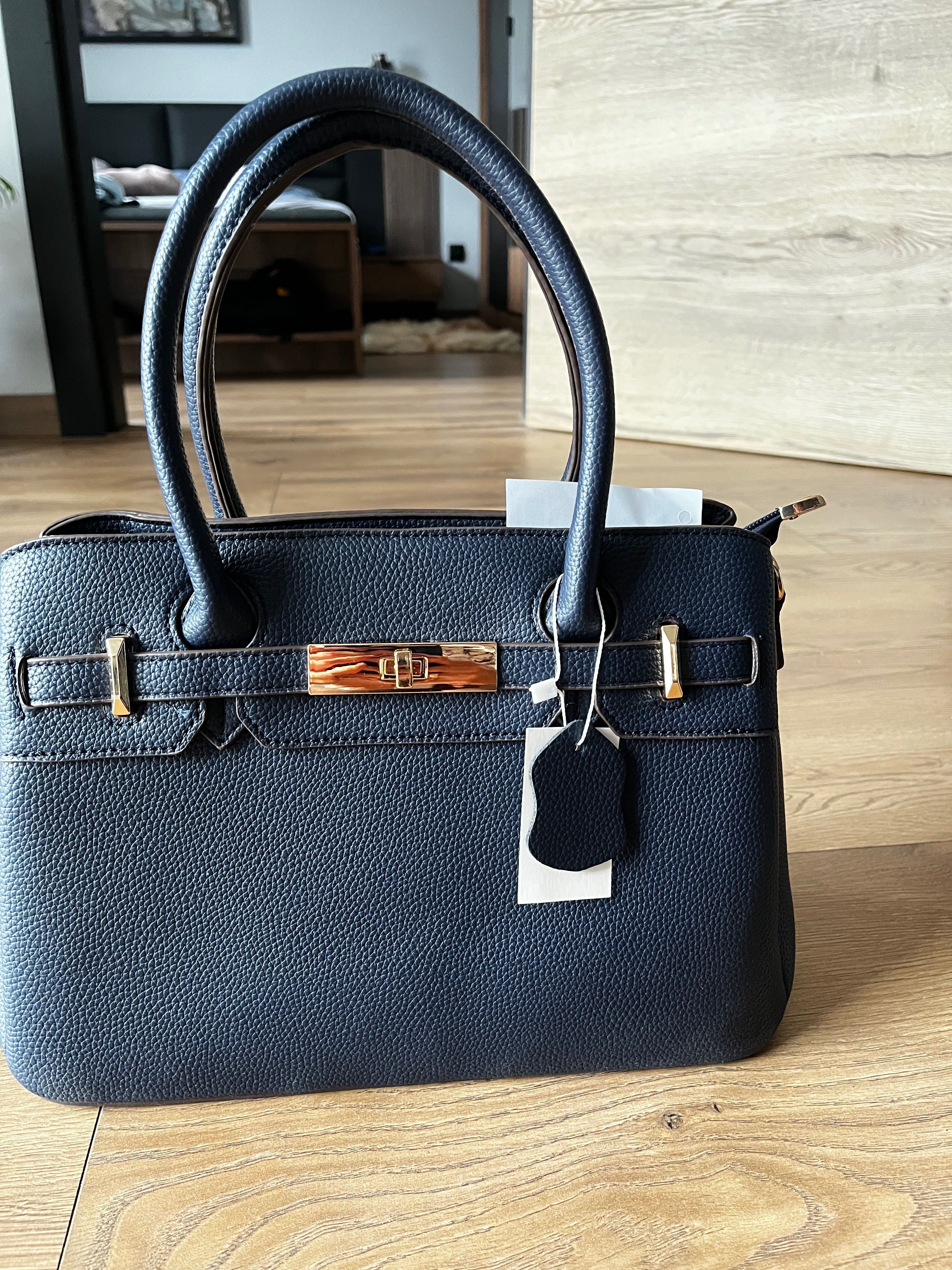 Skórzana torebka w stylu Hermes
