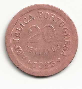 20 Centavos de 1925 Republica Portuguesa