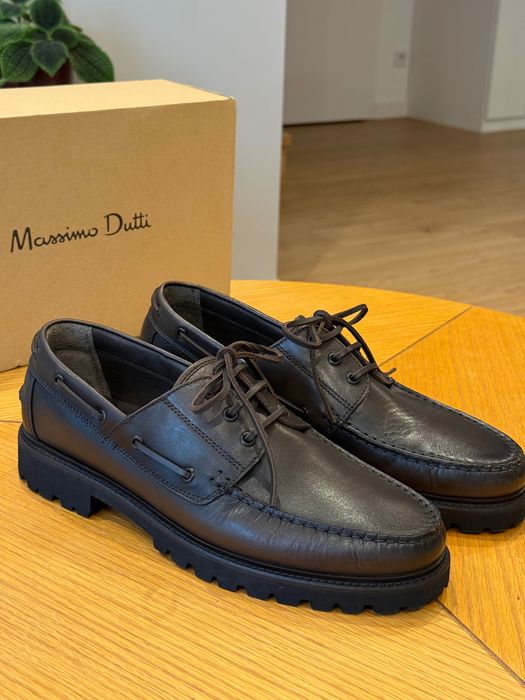 Massimo Dutti Mokasyny Nappa na traperowej podeszwie Rozmiar 45-46