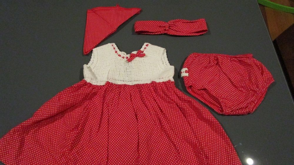 Vestido cerimónia bebé menina feito à mão - Peças Únicas!