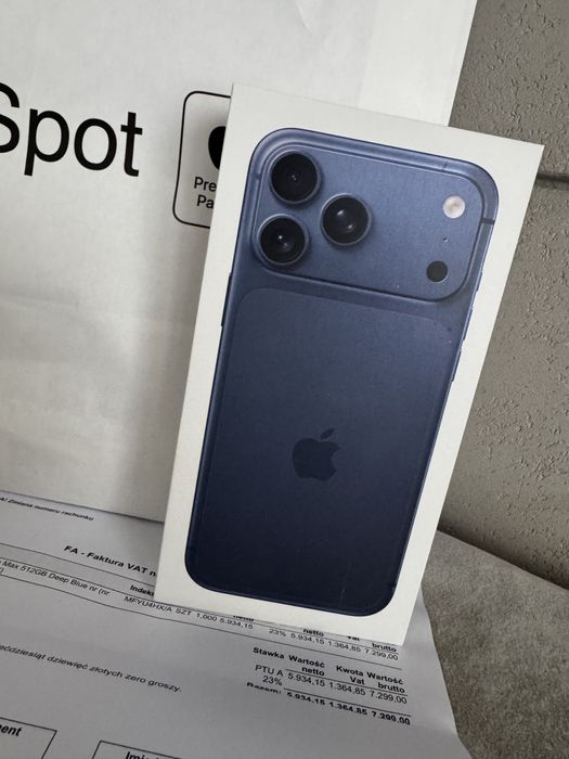 Apple Iphone 17 Pro Max 512 Gb Niebieski Nowy PL