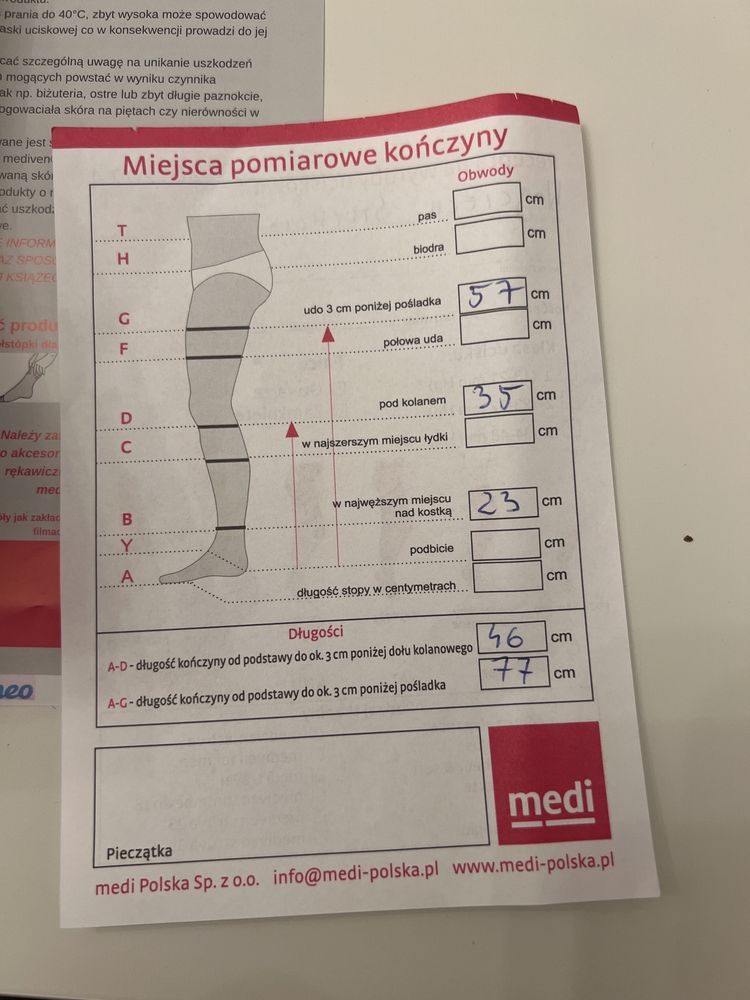 Ponczocha uciskowa na nogę