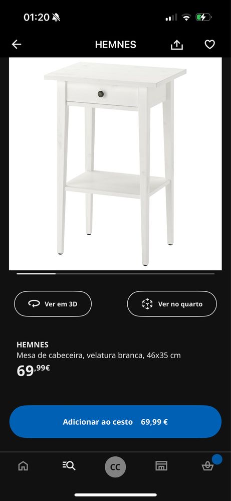 mesa de cabeceira ikea